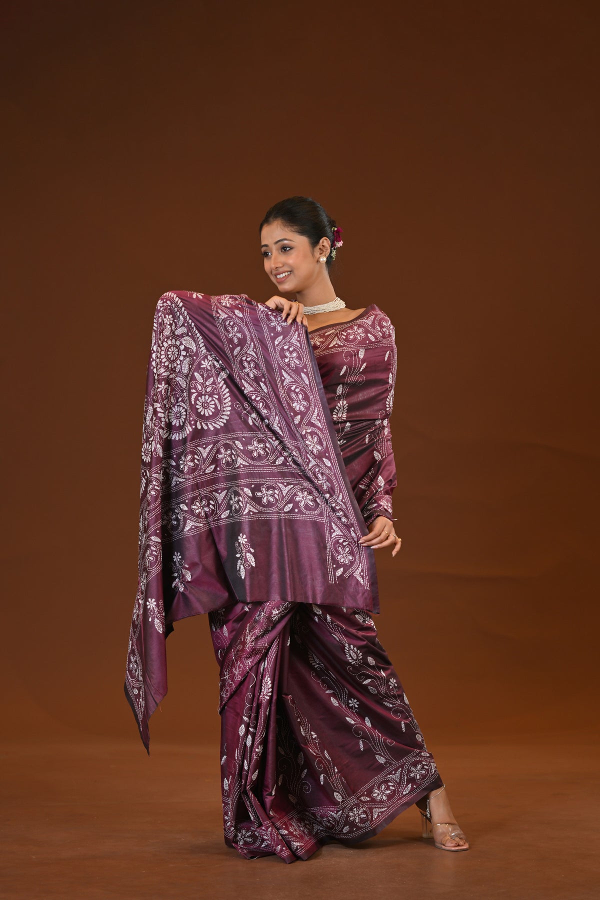 Blended Silk Kantha Saree