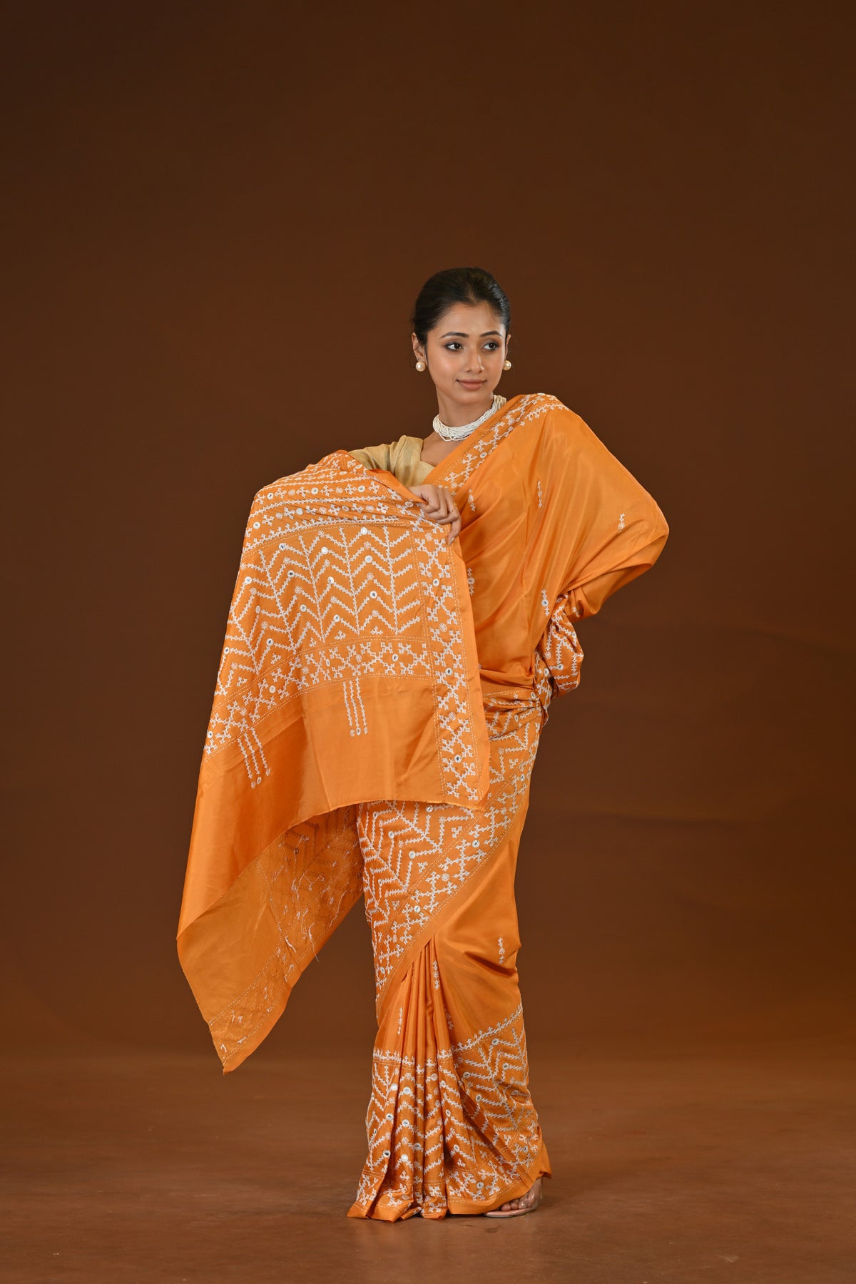 Blended Silk Kantha Saree