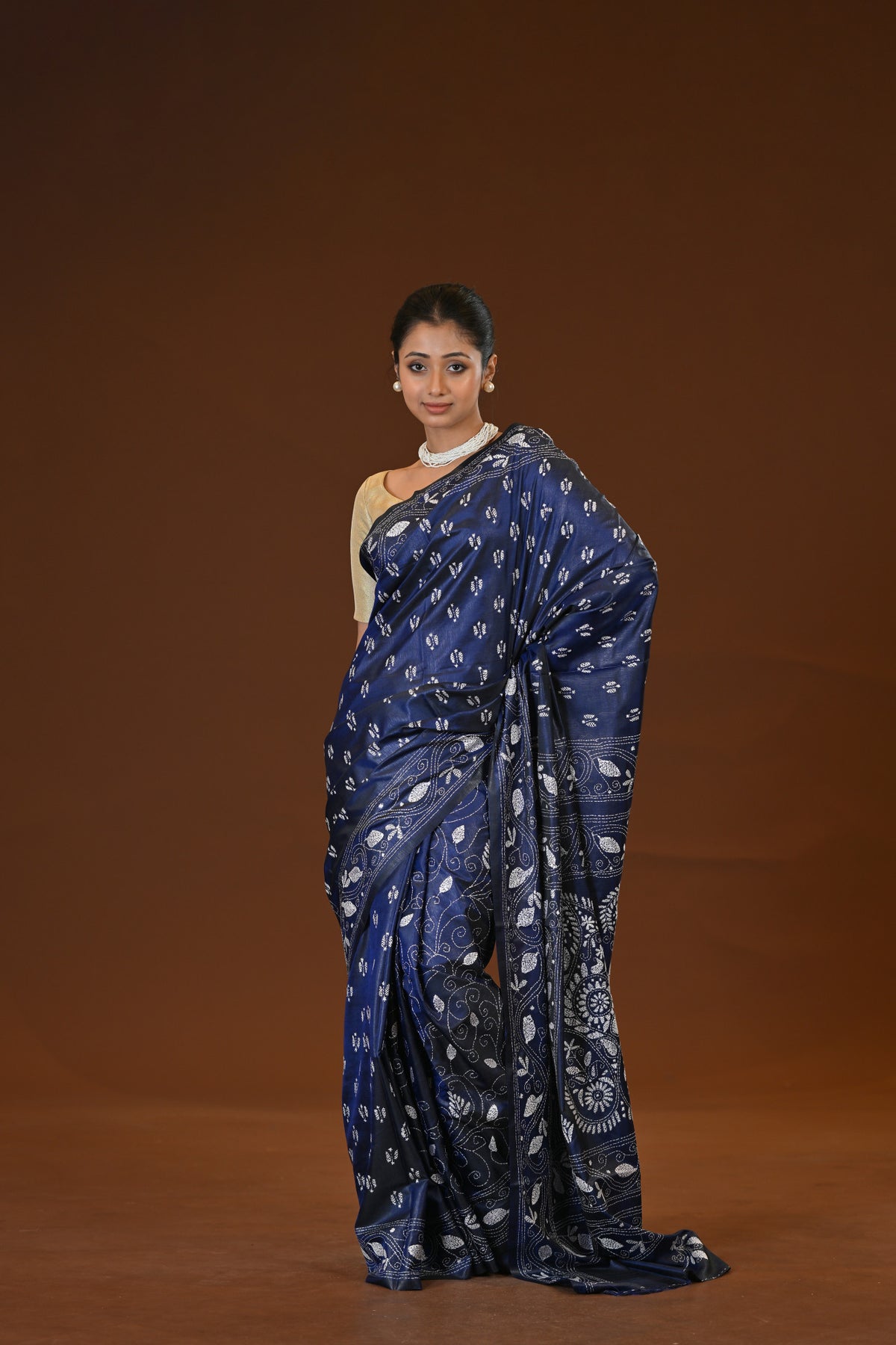 Blended Silk Kantha Saree
