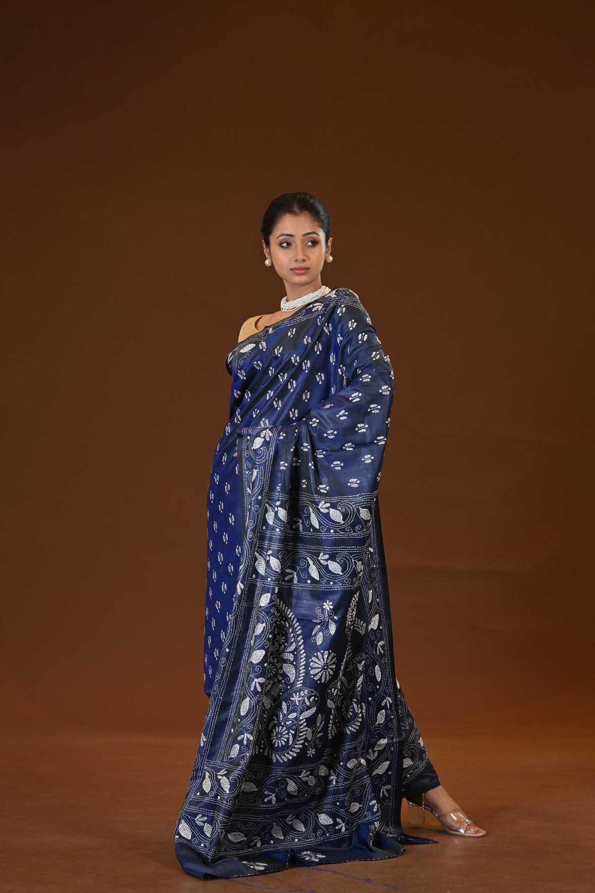 Blended Silk Kantha Saree
