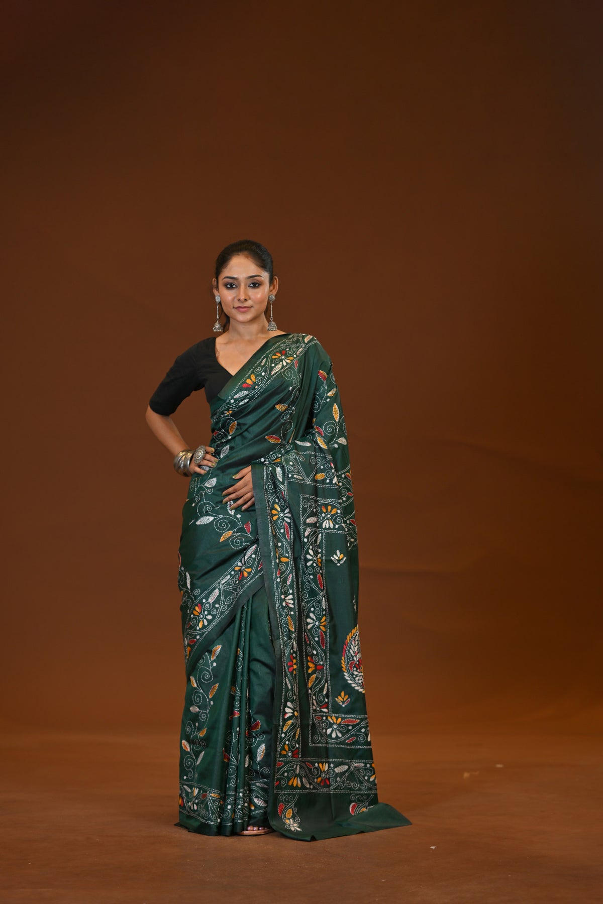 Blended Silk Kantha Saree