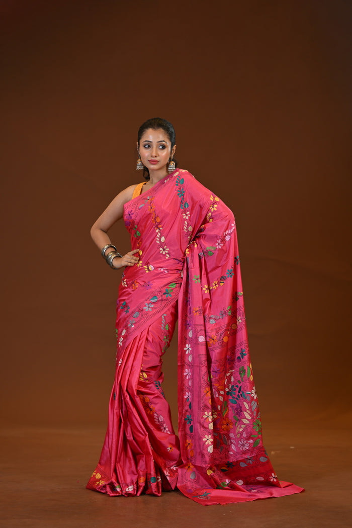 Blended Silk Kantha Saree