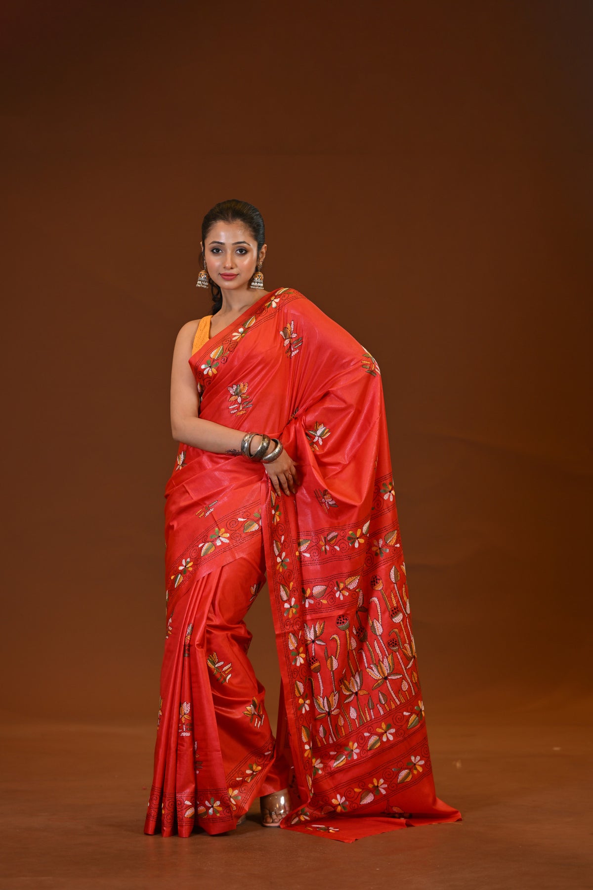 Blended Silk Kantha Saree