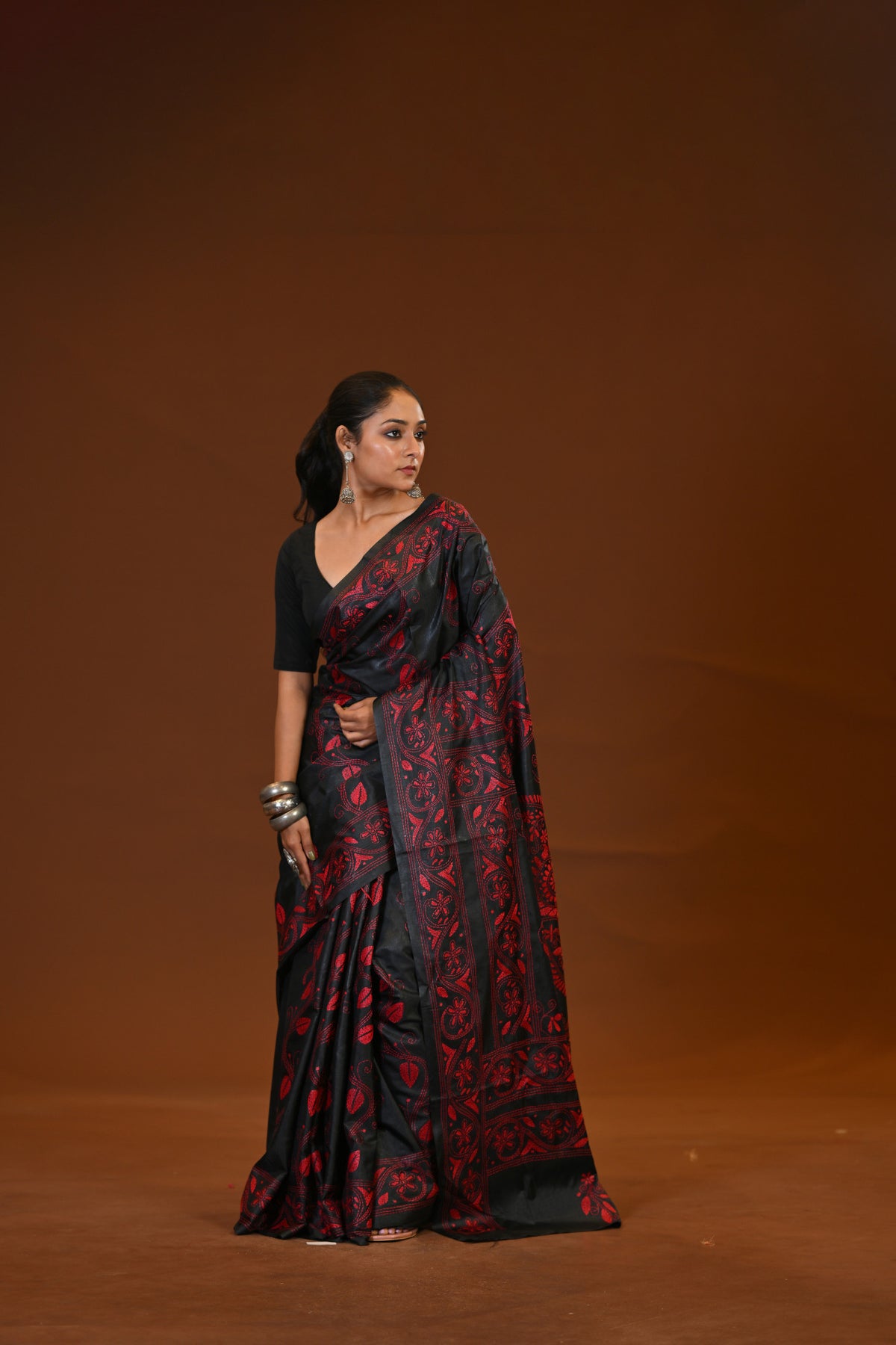 Blended Silk Kantha Saree