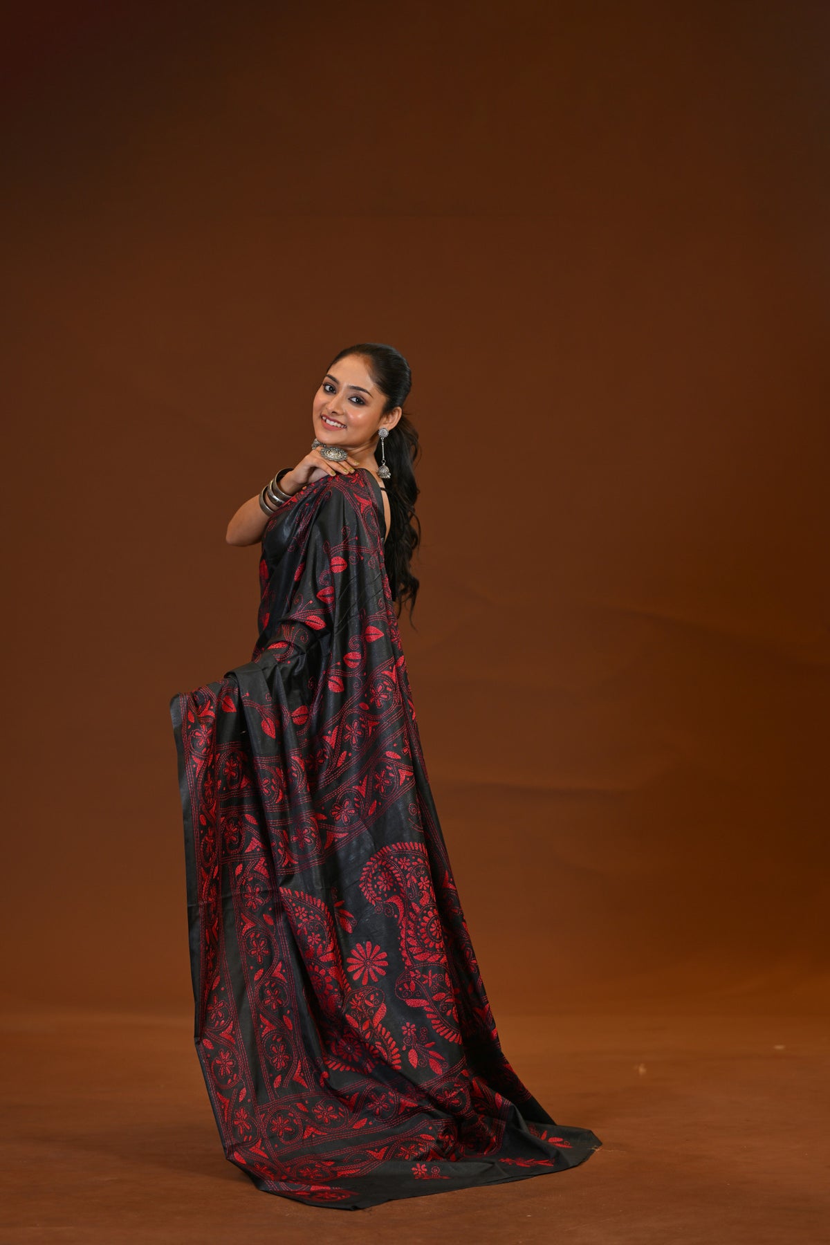 Blended Silk Kantha Saree