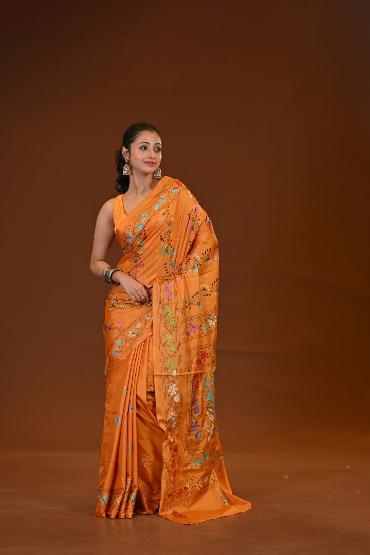 Blended Silk Kantha Saree