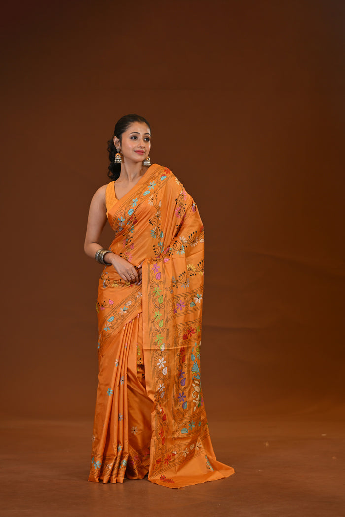 Blended Silk Kantha Saree