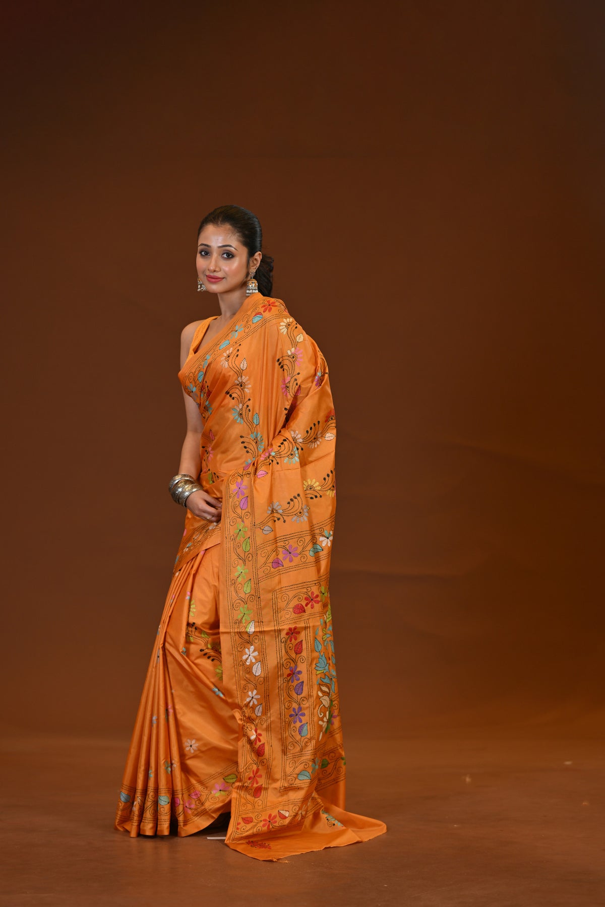 Blended Silk Kantha Saree