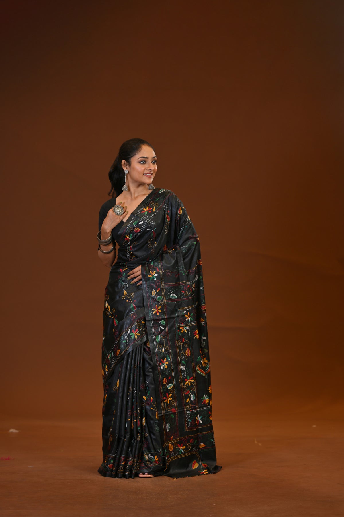 Blended Silk Kantha Saree