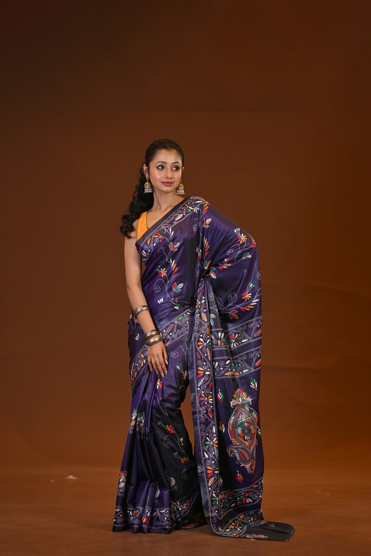 Blended Silk Kantha Saree