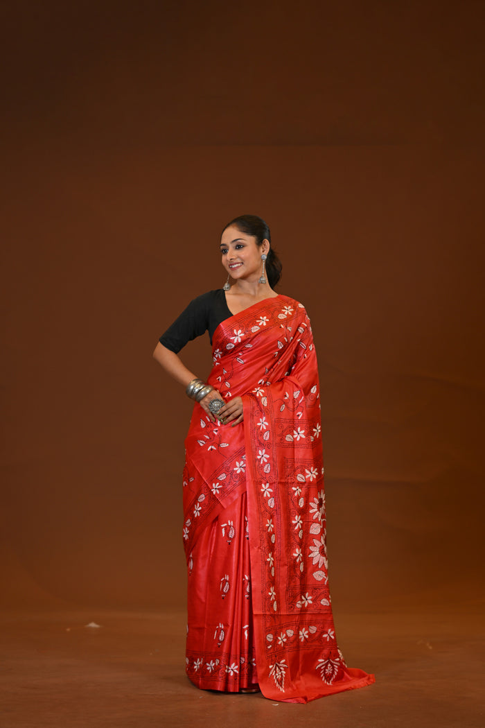 Blended Silk Kantha Saree
