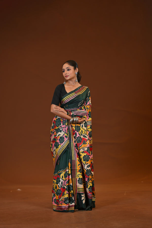 Blended Silk Kantha Saree