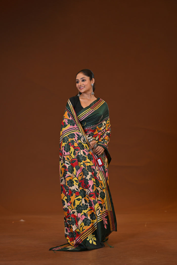 Blended Silk Kantha Saree