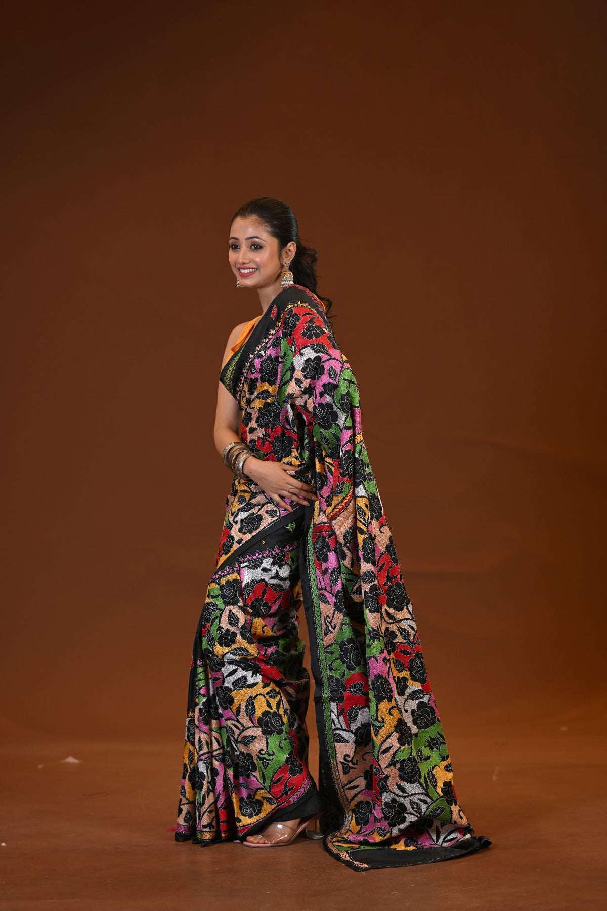 Blended Silk Kantha Saree