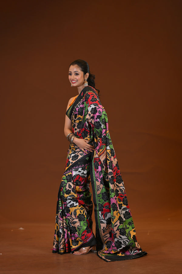Blended Silk Kantha Saree