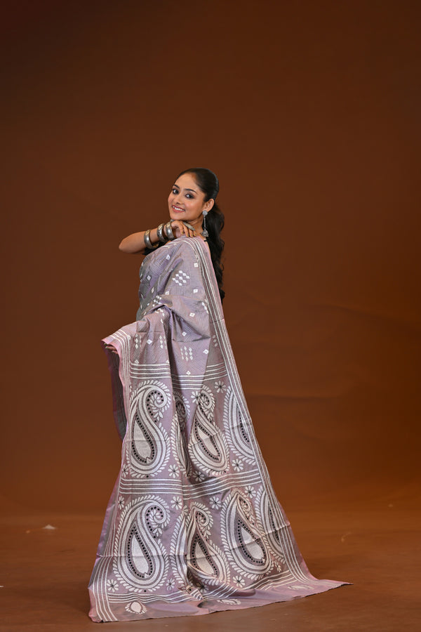 Blended Silk Kantha Saree