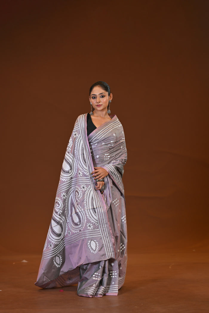 Blended Silk Kantha Saree