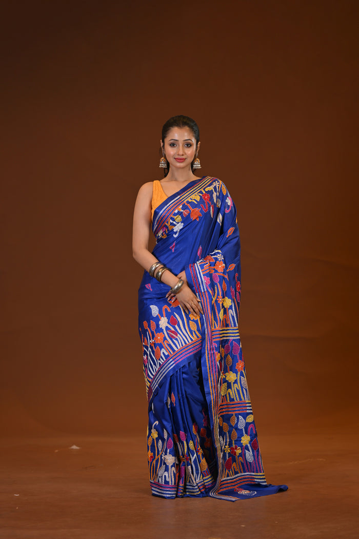 Blended Silk Kantha Saree