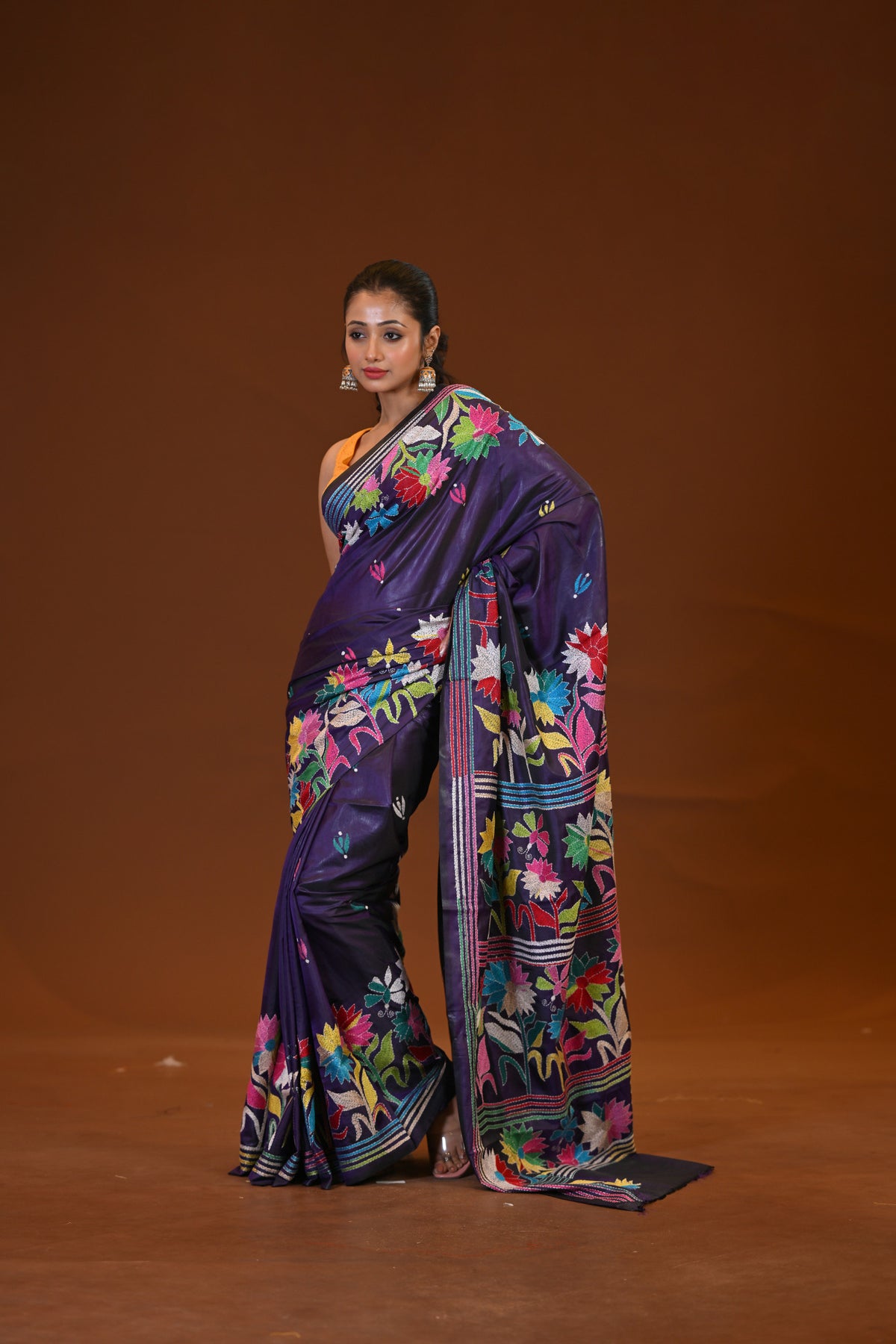 Blended Silk Kantha Saree