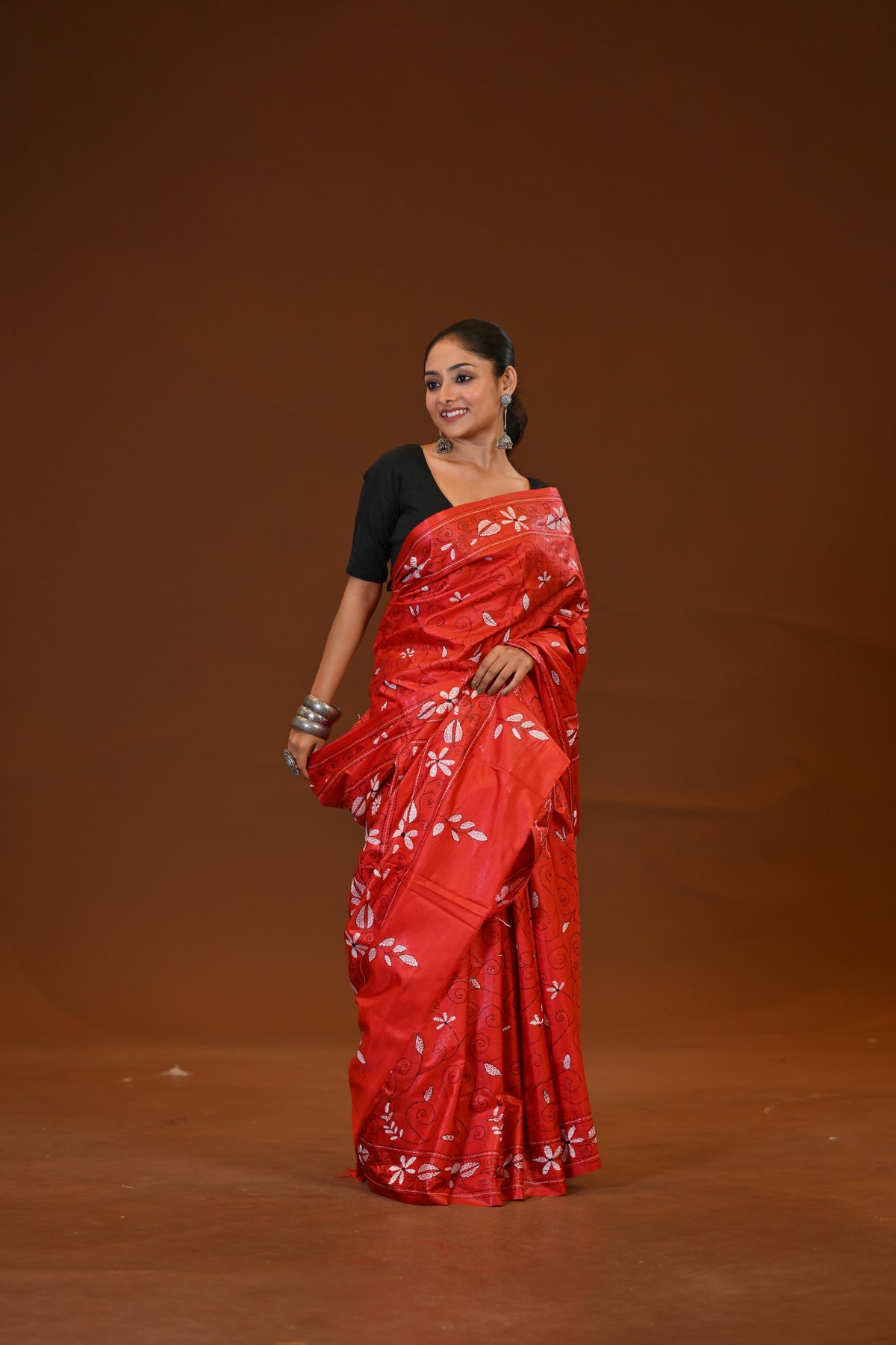 Blended Silk Kantha Saree
