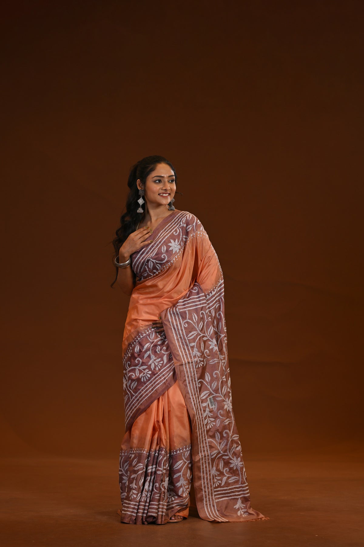 Blended Silk Kantha Saree
