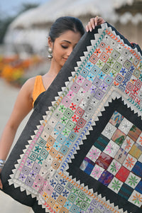 Tussar New Applique Saree