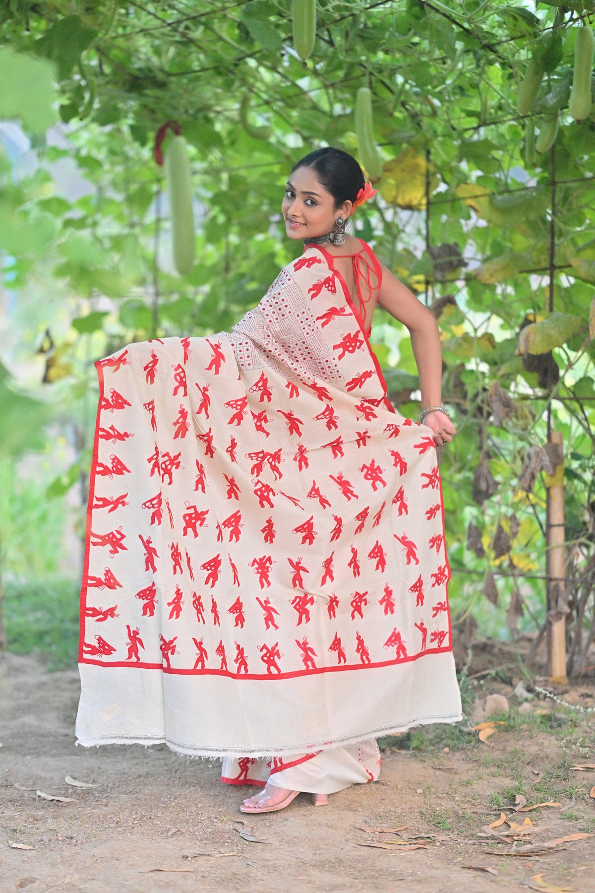 Tussar Bhoot Aplique Saree
