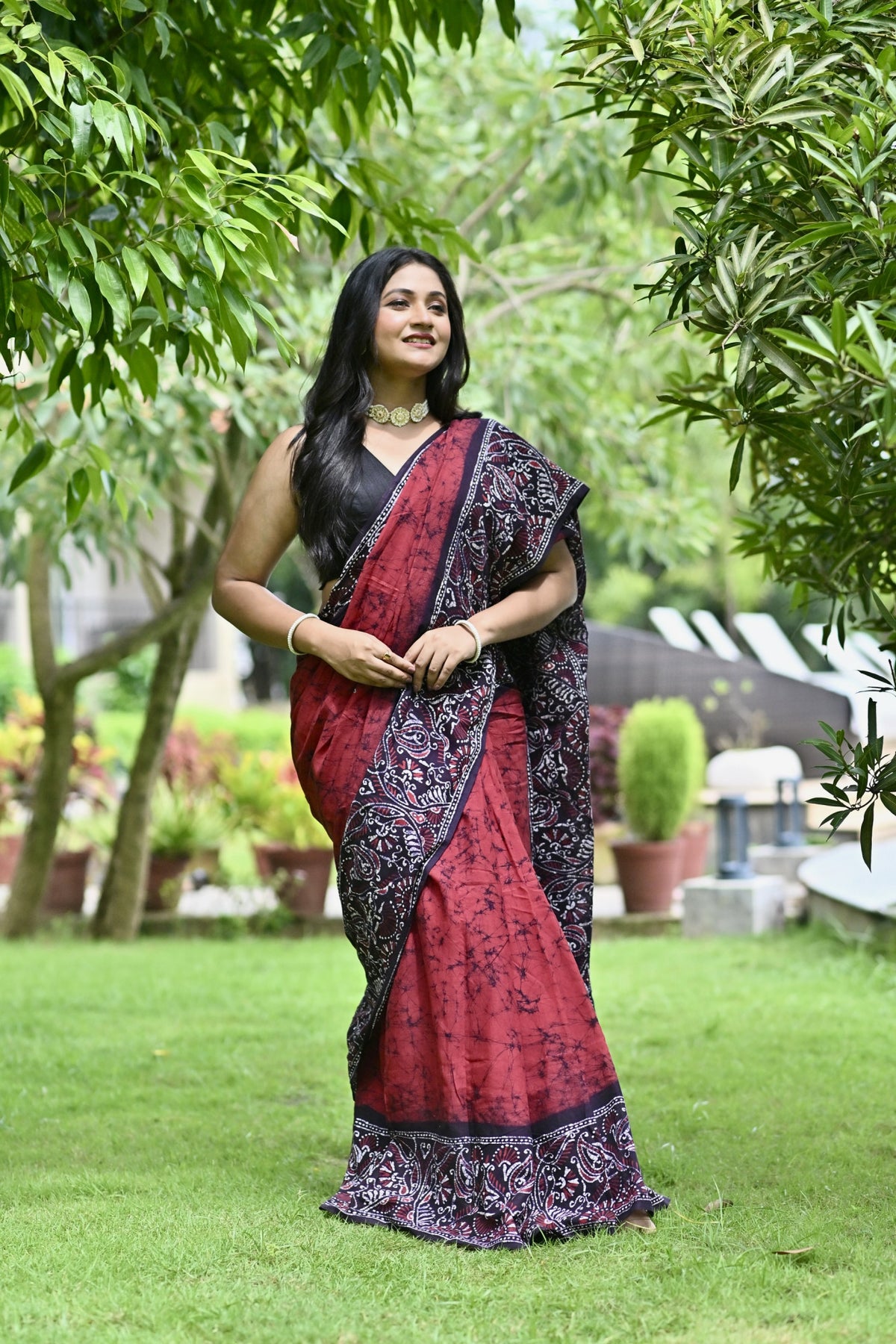 SANTINIKETAN HAND BATIK SAREE