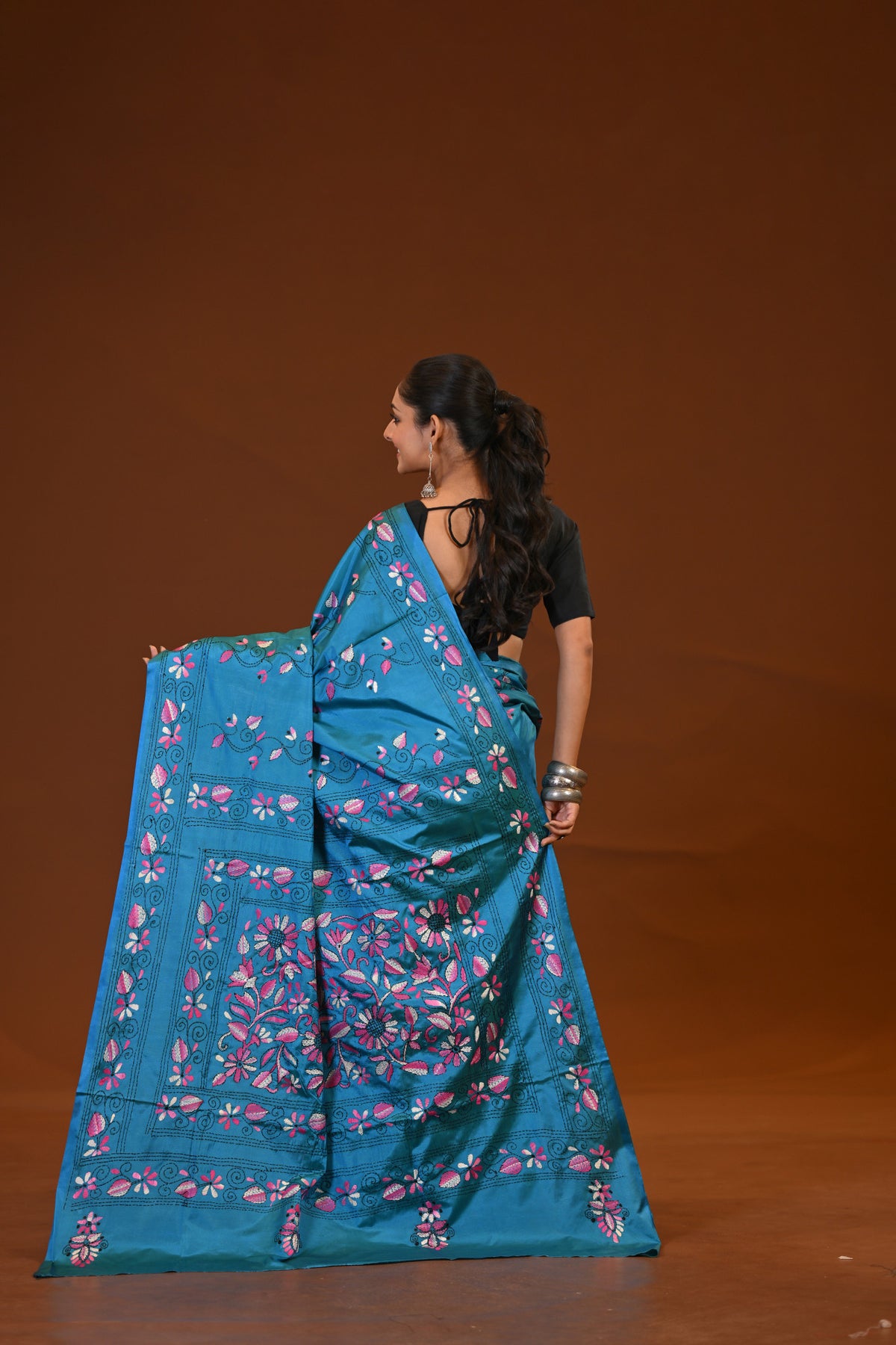 Blended Silk Kantha Saree