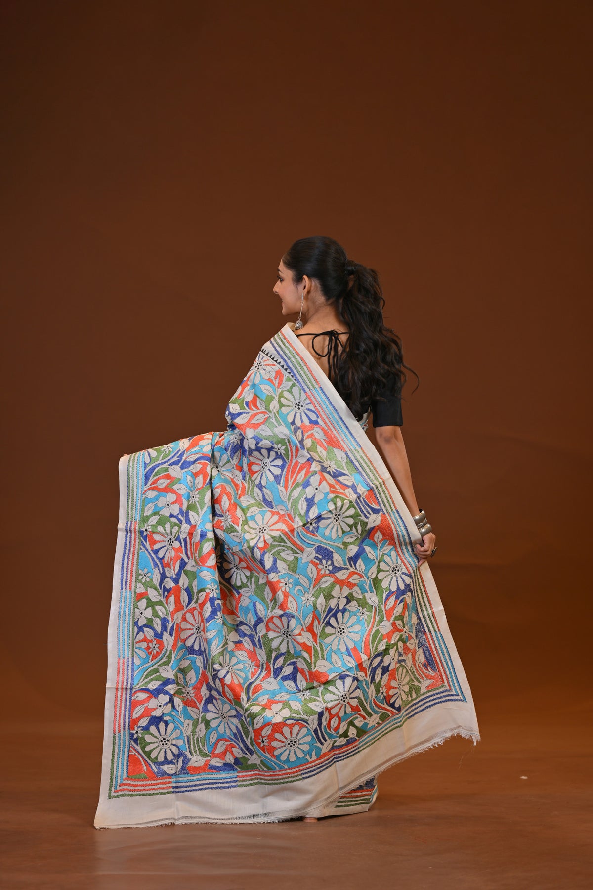 Pure Silk Kantha Saree
