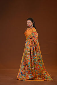 Pure Silk Kantha Stitch Saree