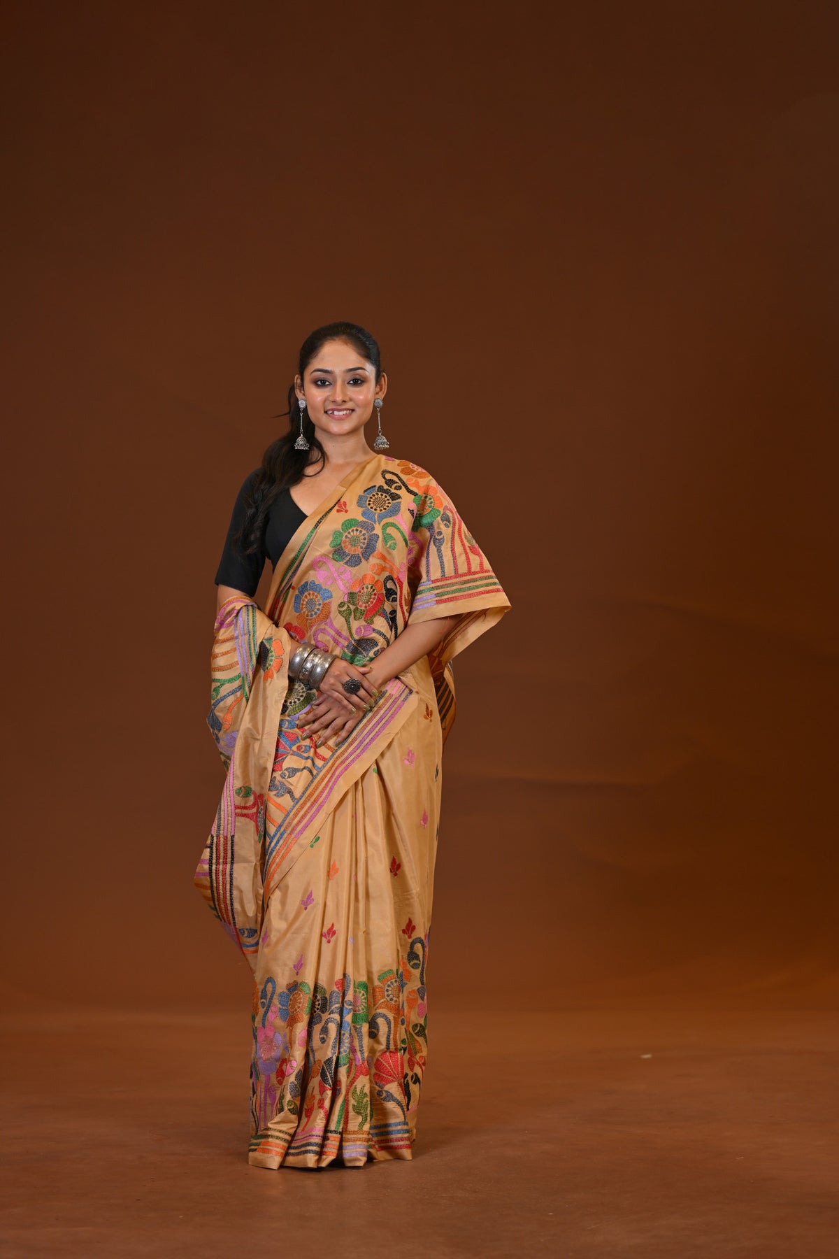 Blended Silk Kantha Saree