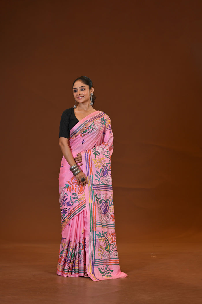 Blended Silk Kantha Saree