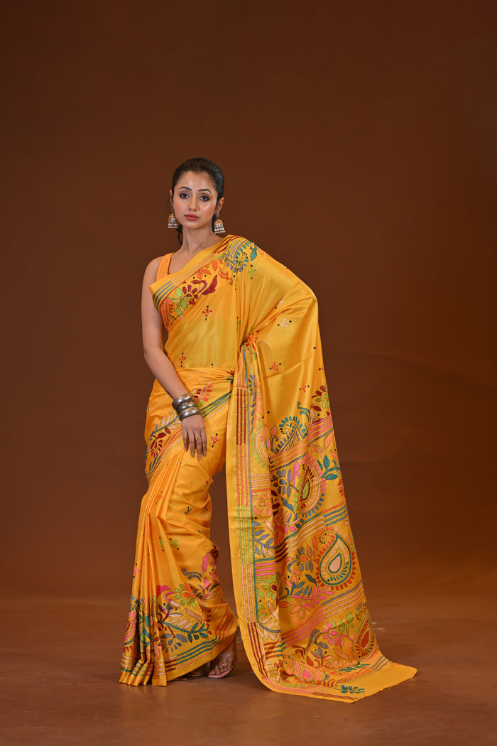 Blended Silk Kantha Saree