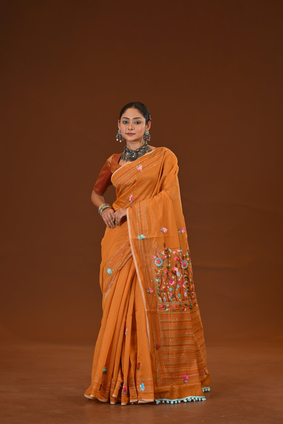 Bulian Stitch Saree