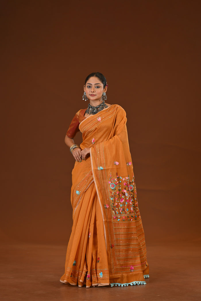 Bulian Stitch Saree