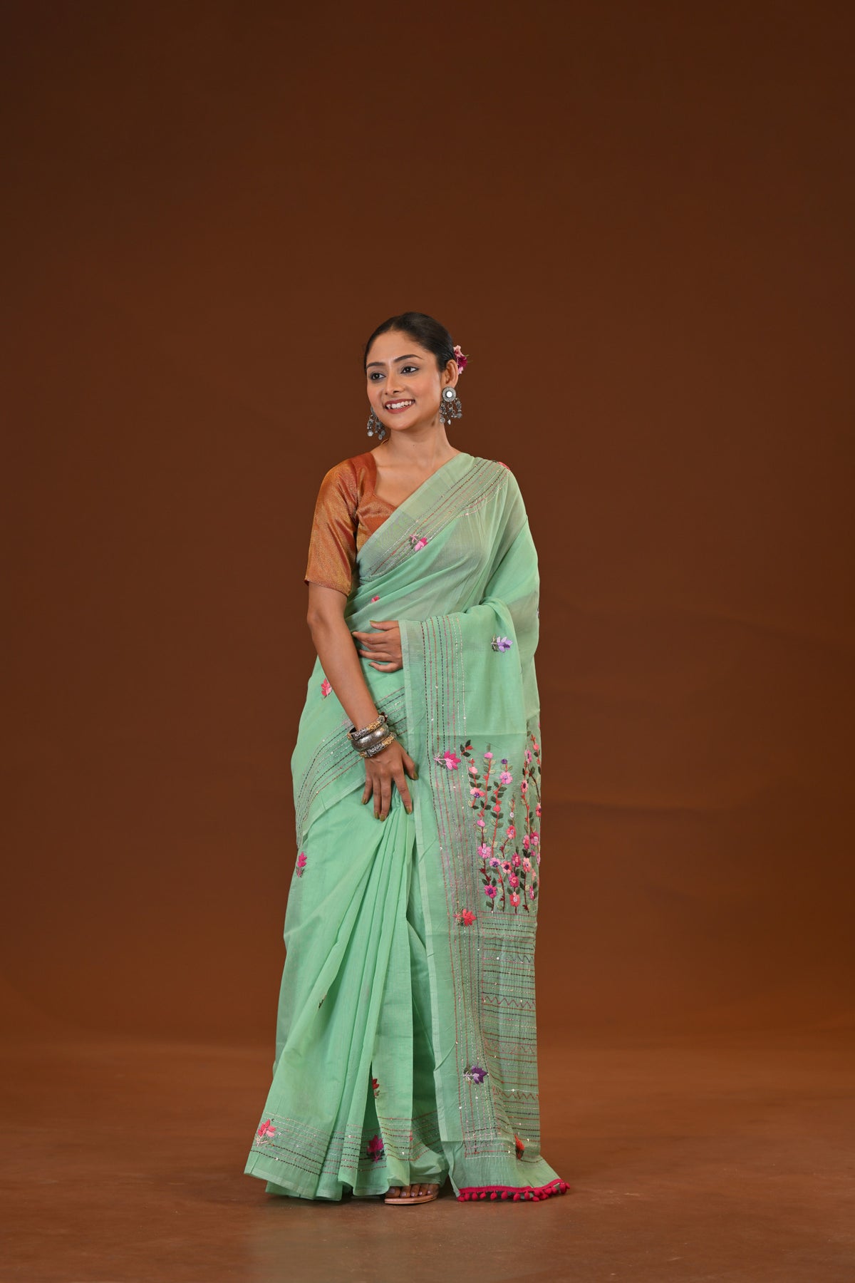 Bulian Stitch Saree