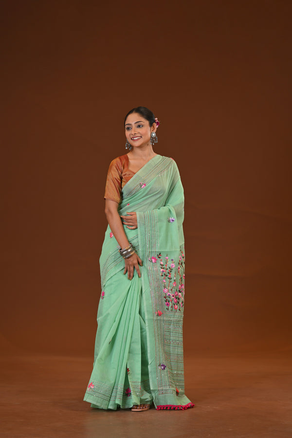 Bulian Stitch Saree