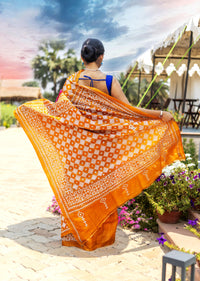 Tossor Fusion Kantha Stitch Silk Saree