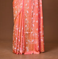 Blended Silk Kantha Stitch Saree Pink