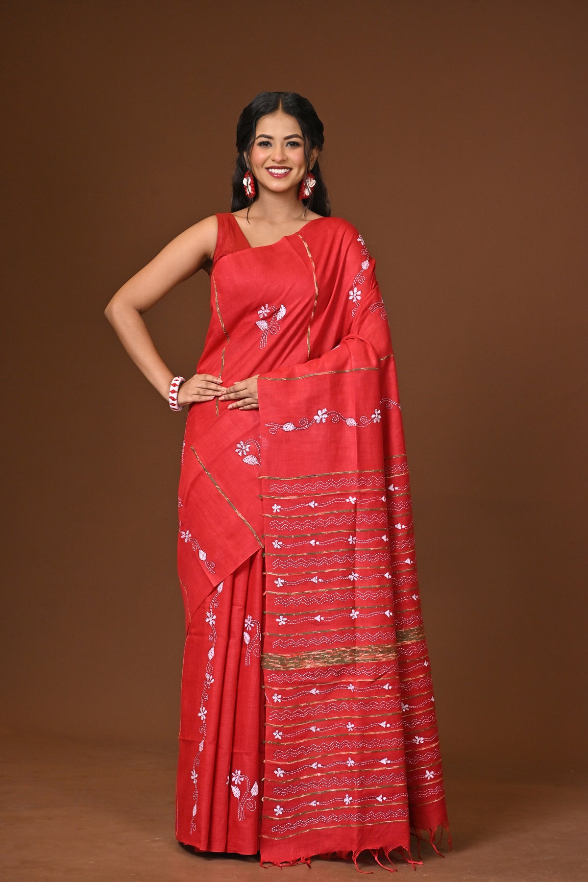 Cotton Khesh Kantha Saree