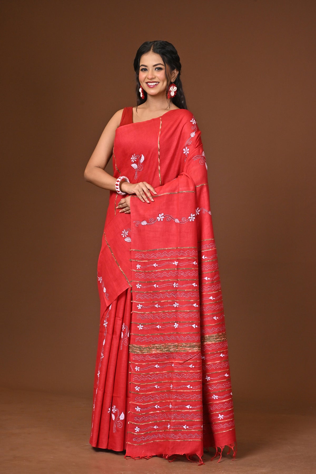 Cotton Khesh Kantha Saree