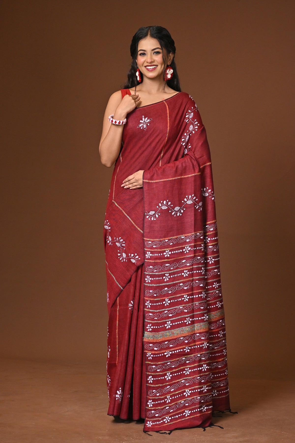 Cotton Khesh Kantha Saree
