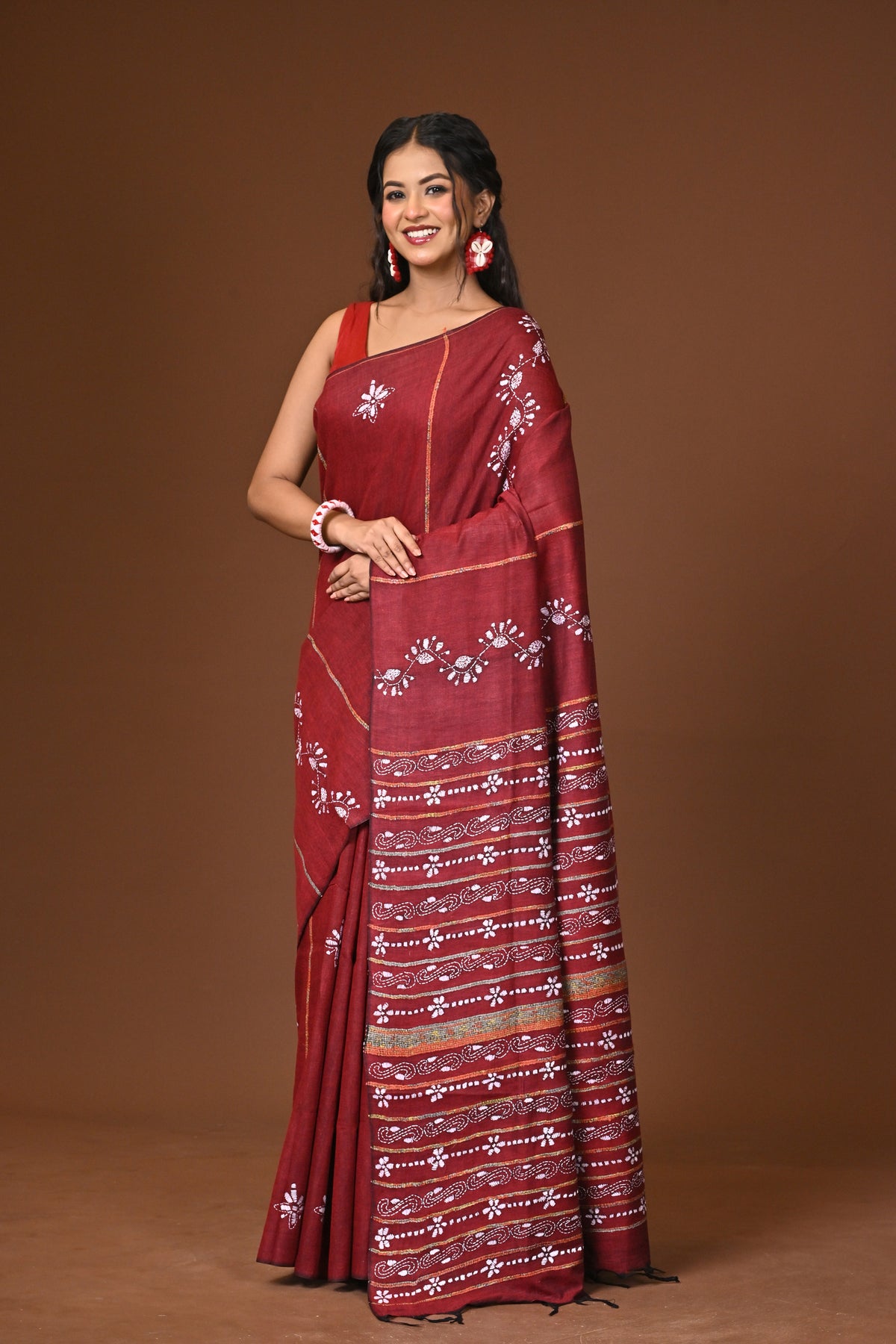 Cotton Khesh Kantha Saree