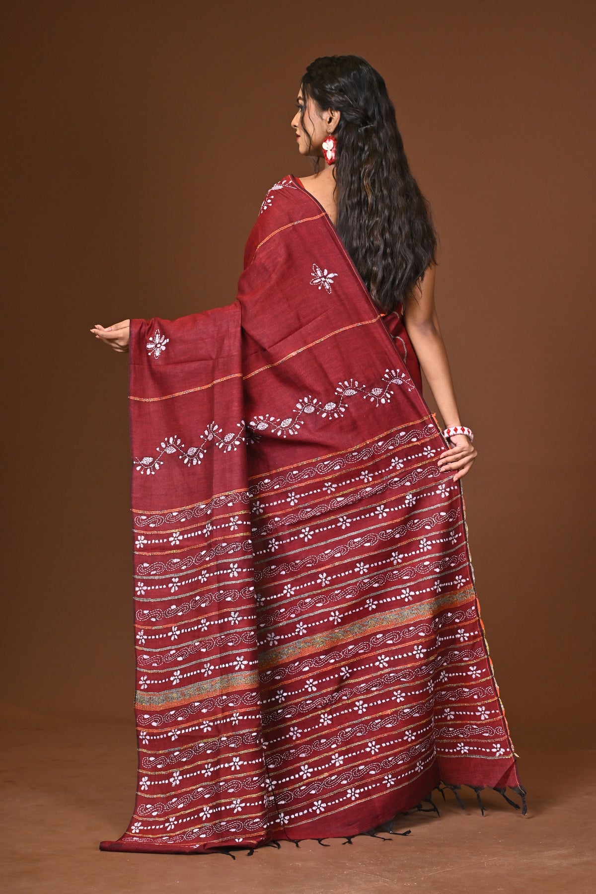 Cotton Khesh Kantha Saree