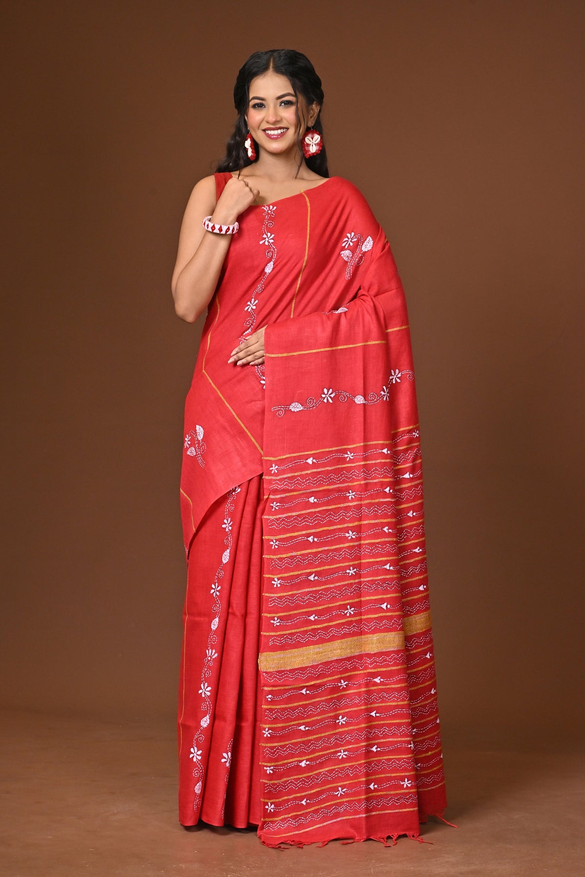 Cotton Khesh Kantha Saree