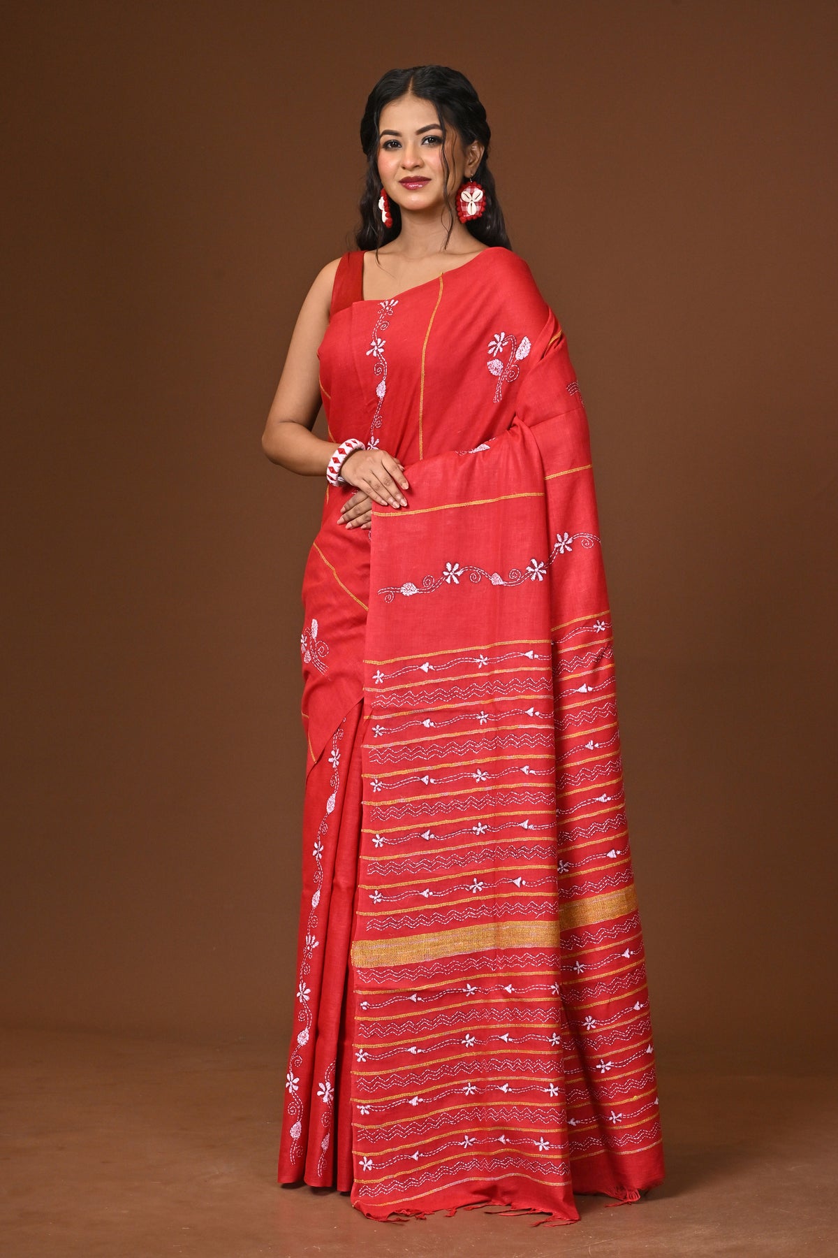 Cotton Khesh Kantha Saree