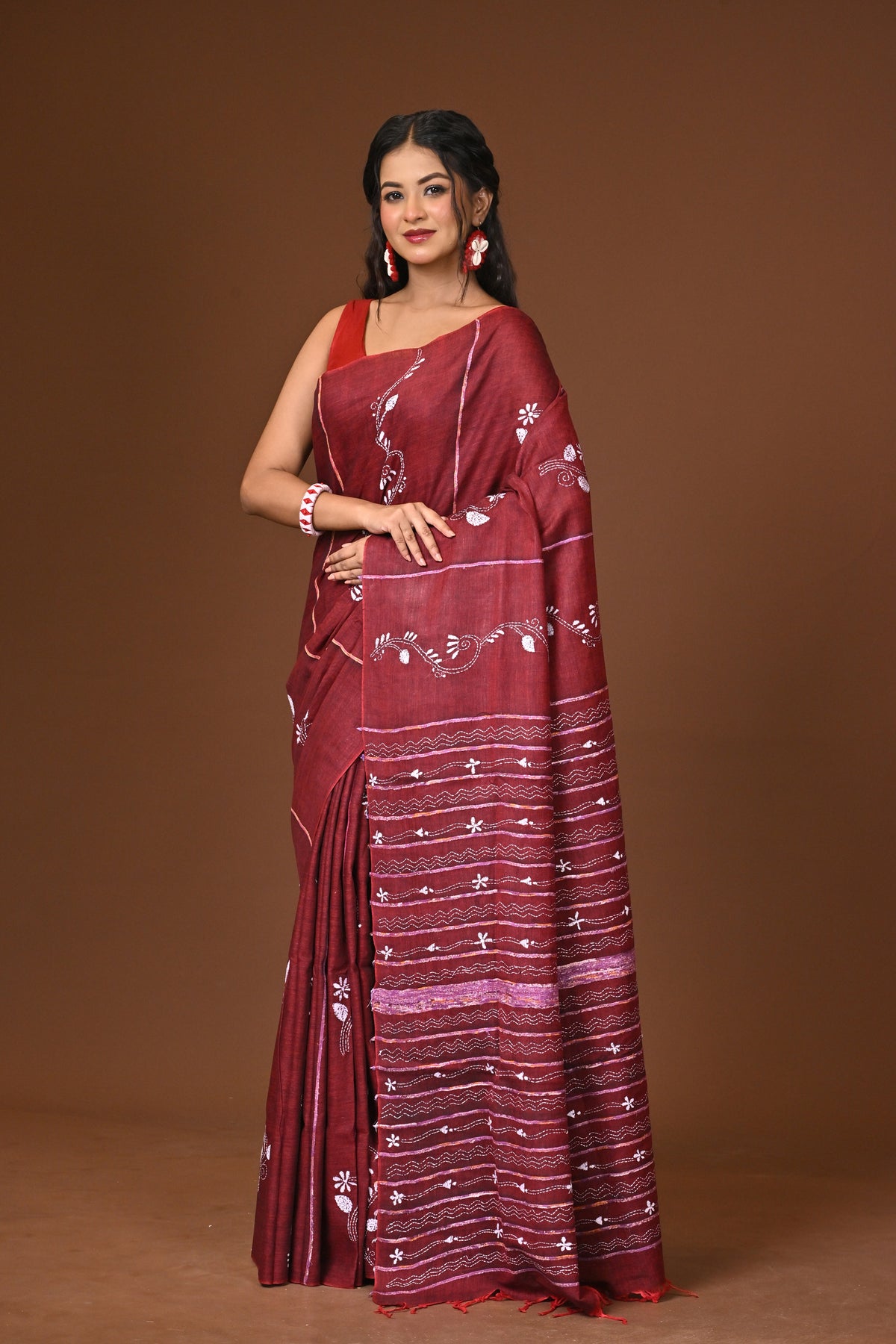 Cotton Khesh Kantha Saree