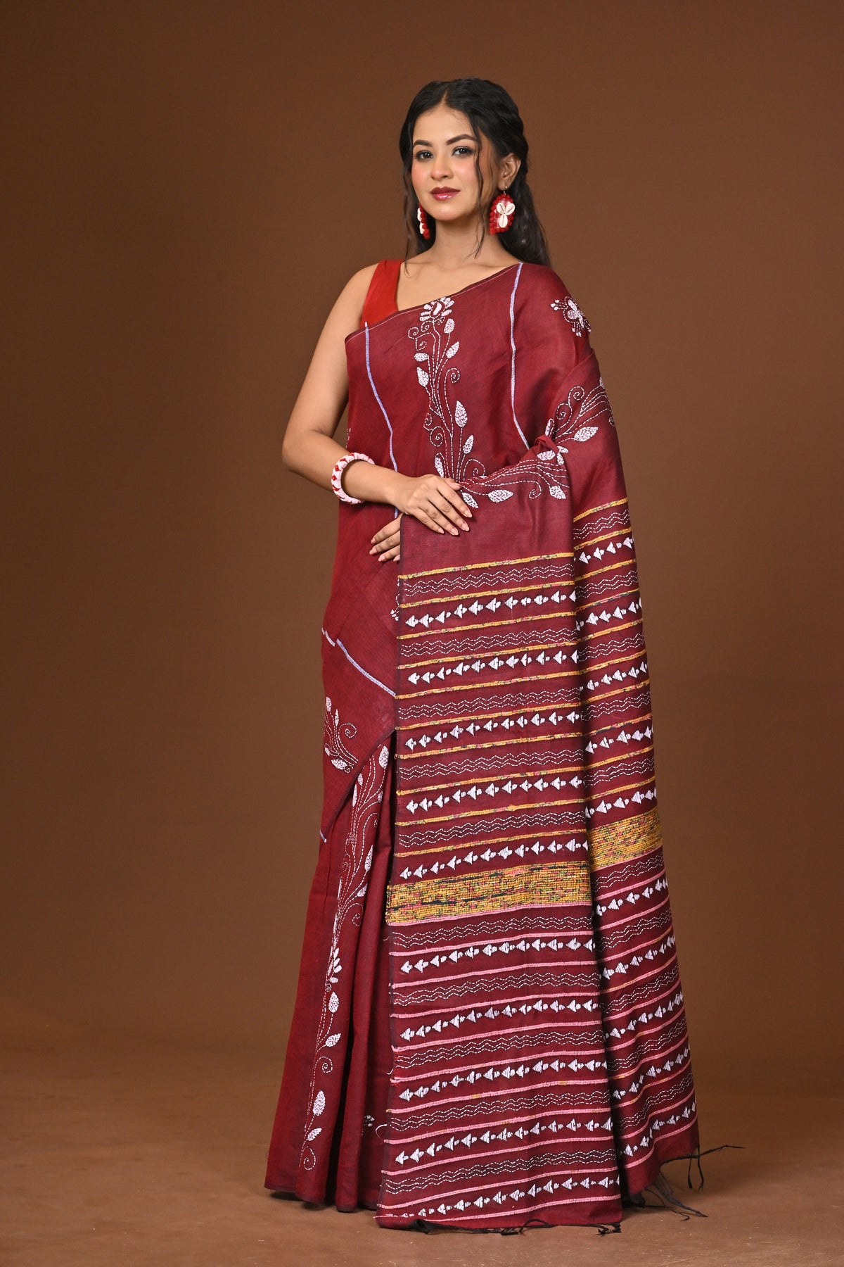 Cotton Khesh Kantha Saree