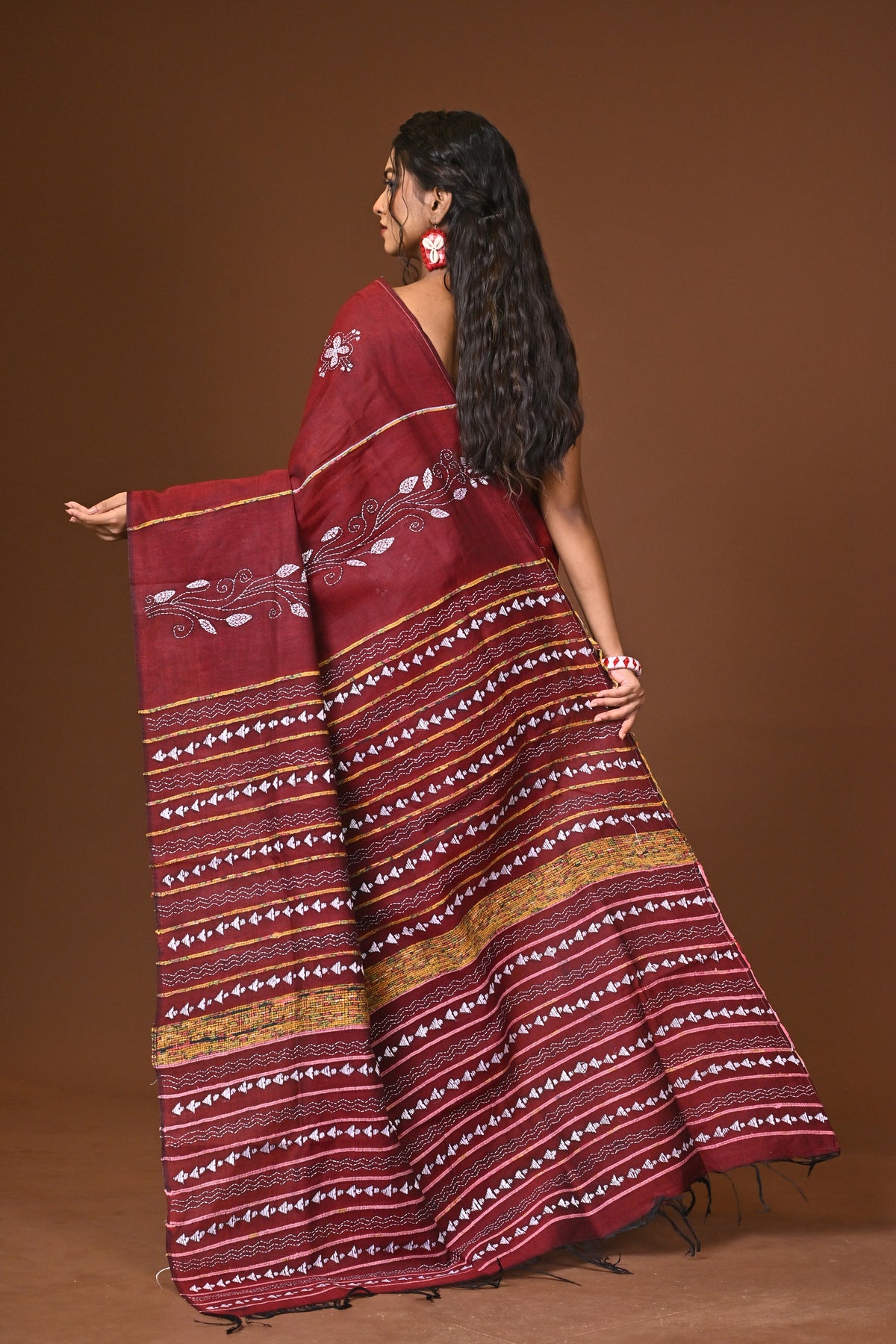 Cotton Khesh Kantha Saree